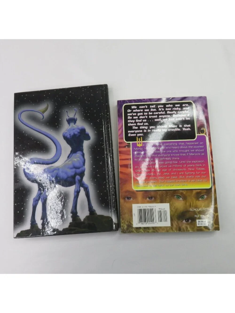 Animorphs Books Visser and In the Time of Dinosaurs Lot of 2 KA Applegate